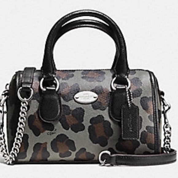 Coach Handbags - Coach Baby Bannett Satchel in Ocelot Print Leather